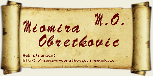Miomira Obretković vizit kartica